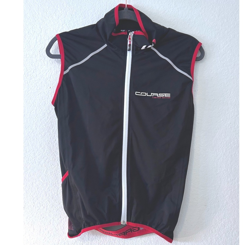 Louis‎ Garneau Course Limited Edition Cycling Vest Black Red Reflective SZ M